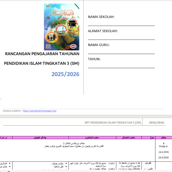 Borang Transit PBD - Pendidikan Islam Combo (Tingkatan 1-3) - Image 3