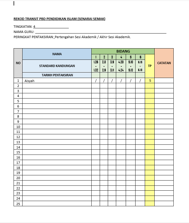 RPH Pendidikan Islam Tingkatan 4 2026 (SMK) - Image 6