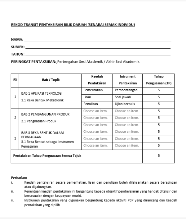 RPH RBT Tingkatan 3 (SMK) 2025/2026 - Image 7