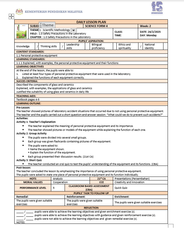 RPH Science DLP Form 4 (SMK) 2026 - Image 2